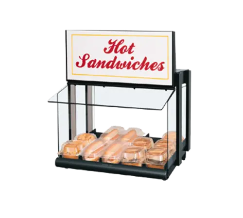 Hatco GRHW-1SGS Glo-Ray Display Warmer, Slanted Heated Base, Sneeze Guard, 820 Watts