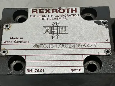 Used REXROTH 4WE6J51/AG24N9K4/V Valves/Fittings Michigan US | Ideal Machinery #688493