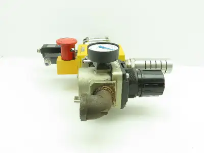 SMC AVL5000-N10-5DZM Pneumatic Soft St. AR60-N10Z Reg. Modular Lockout Valve Set