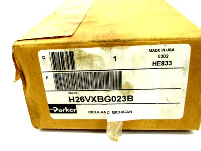 NEW PARKER H26VXBG023B SOLENOID VALVE 120/115V 50/60HZ