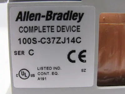 Allen Bradley 100S-C37ZJ14C 600V 3Hp 3Ph Contactor 24VDC Coil