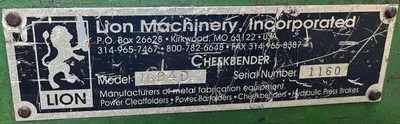 LION 1824D Cheek Benders | THREE RIVERS MACHINERY (2)