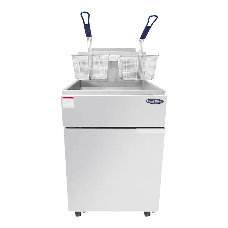 New | in-Stock Atosa New Atosa ATFS-75ES — 75 LB Deep Fryer Natural Gas 170,000 BTU Cookers / Coolers / Fryers Illinois US | Falcon Restaurant Supply #1374987