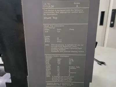 USED SIEMENS HJXD63B400H