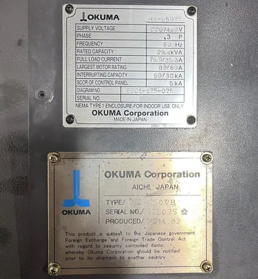 Used 2014 OKUMA MA-550VB Vertical Machining Centers California US | MachineStation #1171686