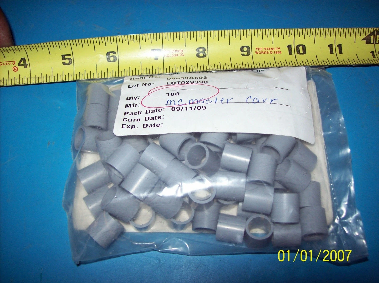 NEW McMASTER CARR SPACER NYLON