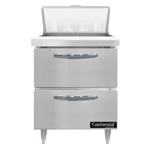 Continental D27N8-D 27" Designer Line Sandwich/salad Prep Table W/ Refrigerated Base, 115v