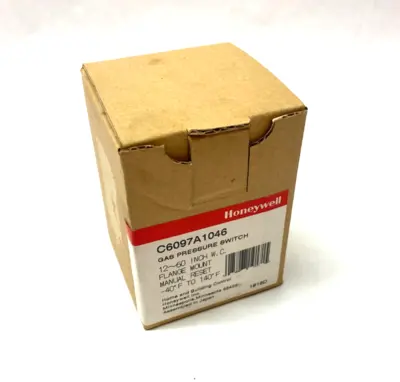 USED HONEYWELL GAS PRESSURE SWITCH FLANGE MOUNT 12-60IN WC
