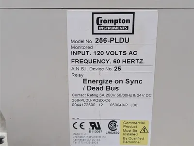 Crompton Instruments 256-PLDU PROTECTOR Generator Relay Module Used