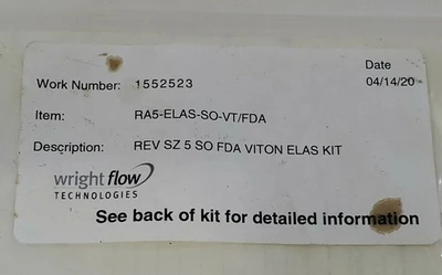 NEW Wright Flow Technologies RA5-ELAS-SO-VT/FDA