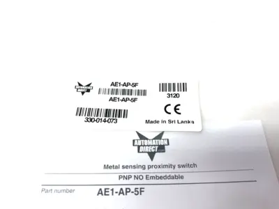 New | in-Stock AutomationDirect AE1-AP-5F Proximity Sensors Michigan US | Maverick Industrial Sales #1398723