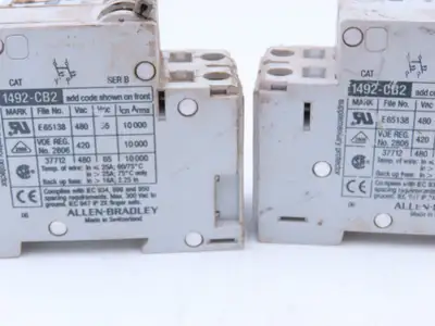 Allen Bradley 1492-CB2-G050 Circuit Breaker 2 Pole 5A 480VAC Lot of 19