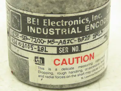 BEI Industrial H25E-SB-7200-M5-ABZC-8820-SM13 Rotary Encoder 5V 3/8" Shaft