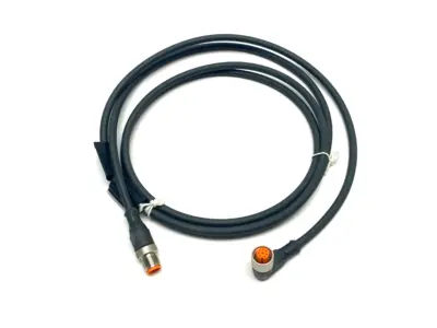 USED LUMBERG AUTOMATION DOUBLE ENDED RIGHT ANGLE CORDSET 8-PIN M TO F