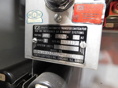 Used Zenith ZTS22E-5AAEHLLRTUW-VS Switchgears Ohio US | Equipment Recovery Corp. #1331593