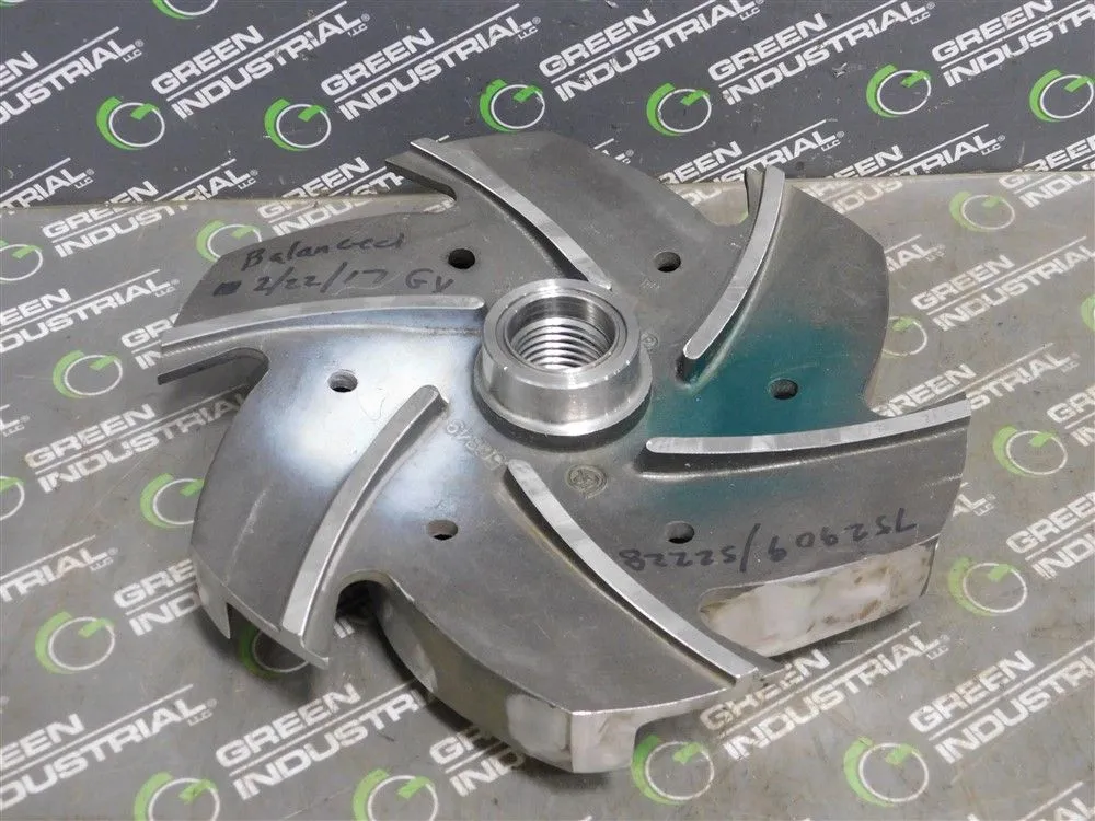 Goulds Pumps 56849 6 Vane Impeller 9.7 in OD 3 in W Used