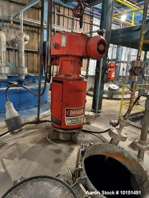 Used 2,200 Gallon 316L Stainless Steel Jacketed Mix Tank with 15 HP Agitator