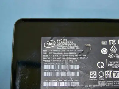 Intel NUC8IN Mini PC, NEC AS241W Monitor, Dell Keyboard and Mouse