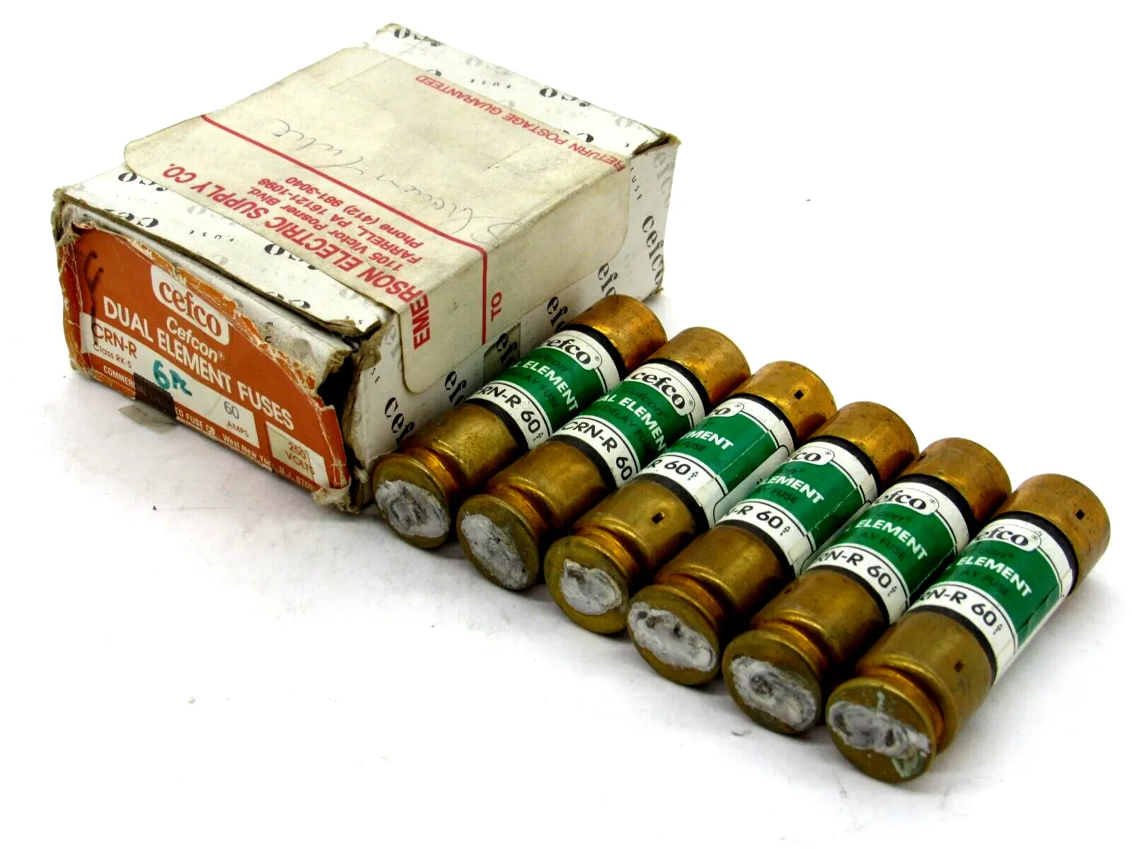 NEW LOT OF 6 CEFCO CRN-R60 FUSES CRNR60