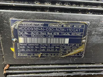 USED INDRAMAT MDD093B-N-030-N2M-110GA1