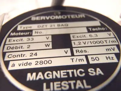 USED BBC ABB BROWN BOVERI SERVOMOTEUR MAGNETIC SA LIESTAL 33V