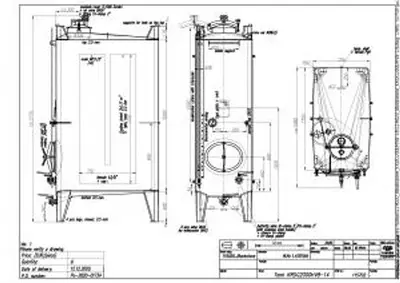 New Stock Letina 528 Gallon / 2000L Jacketed Square Storage Tote Tank