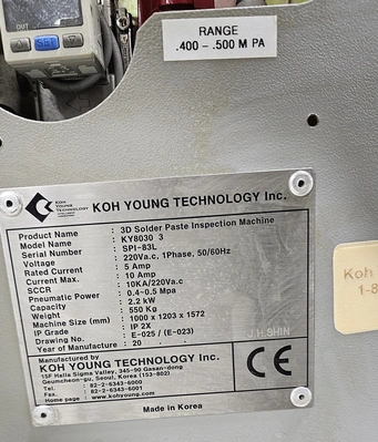 2011 KOH YOUNG KY8030-3 3D SOLDER PASTE INSPECTION SPI | Tekmart International Inc. (3)