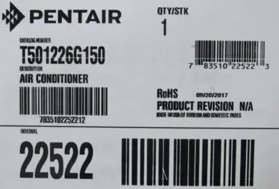 NEW PENTAIR T501226G150 AIR CONDITIONER T50 12000BTU 22522