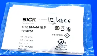 NEW SICK HTE18-V4A1BB SENSOR 10/30 VDC 1078750 HTE18V4A1BB