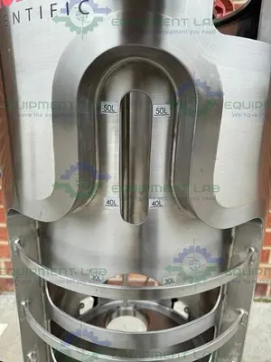 USED THERMO HYPERFORMA STAINLESS STEEL WATER JACKETED SINGLE USE 50L 5:1 BIOREACTOR