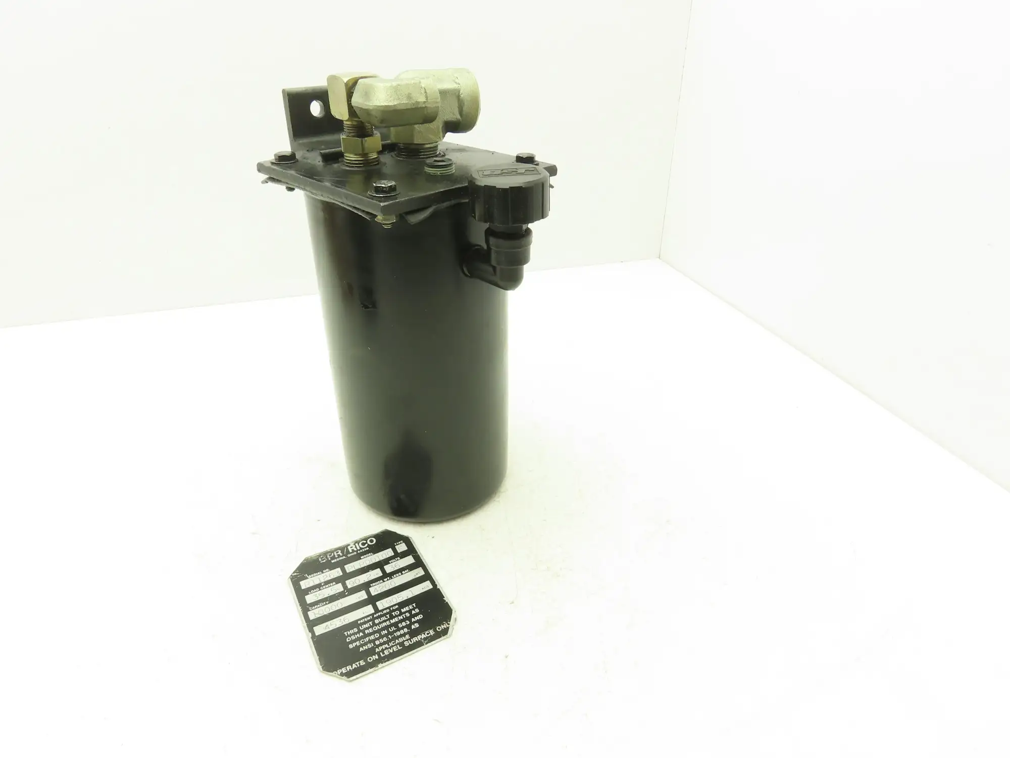 Rico Hydraulic Tank Assembly 2.5 Liter Off Rico PLR-100 Platform Truck