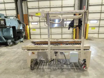 Bemistaper Dual Head Case Sealer 2" Box Tape Carton Sealing Machine Conveyor