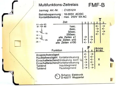 USED SCHARCO ELEKTRONIK FMF-B TIME DELAY RELAY FMFB