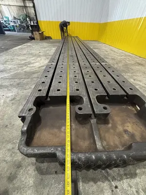 24' X 4' HEAVY DUTY T-SLOTTED PLANER MILL TABLE / FLOOR PLATE: STOCK #23014