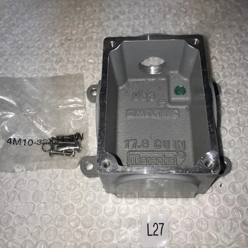 * NEW NO BOX MELTRIC METAL JUNCTION BOX 17.8 CU IN#