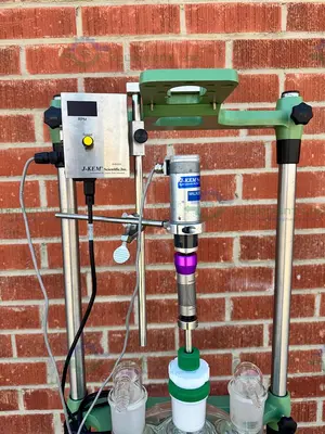 Used CHEMGLASS 20 LITER JACKETED GLASS REACTOR W/ J-KEM OVERHEAD STIRRER Reactors California US | Equipment Lab #1388409