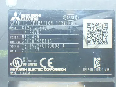 USED MITSUBISHI ELETCRIC GT2712STBD