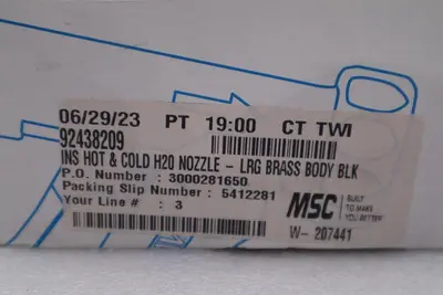 NEW OPEN BOX Sani-Lav N8b Spray Nozzle STOCK H379