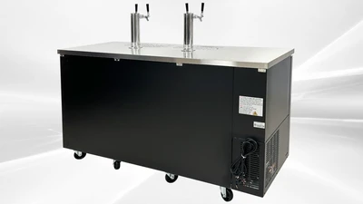 171-0238 72" Kegerator 4 Tap Self Contained Beer Dispenser Cooler