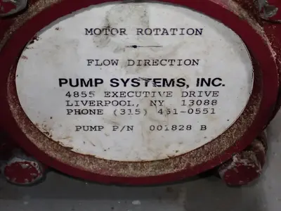 USED PUMP SYSTEMS INC 001828 B