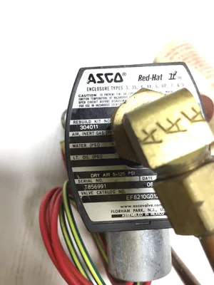Asco EF8210G012Q Red Hat Solenoid Valve 1/2″ NPT 15.1W Dry Air 5-125 PSI