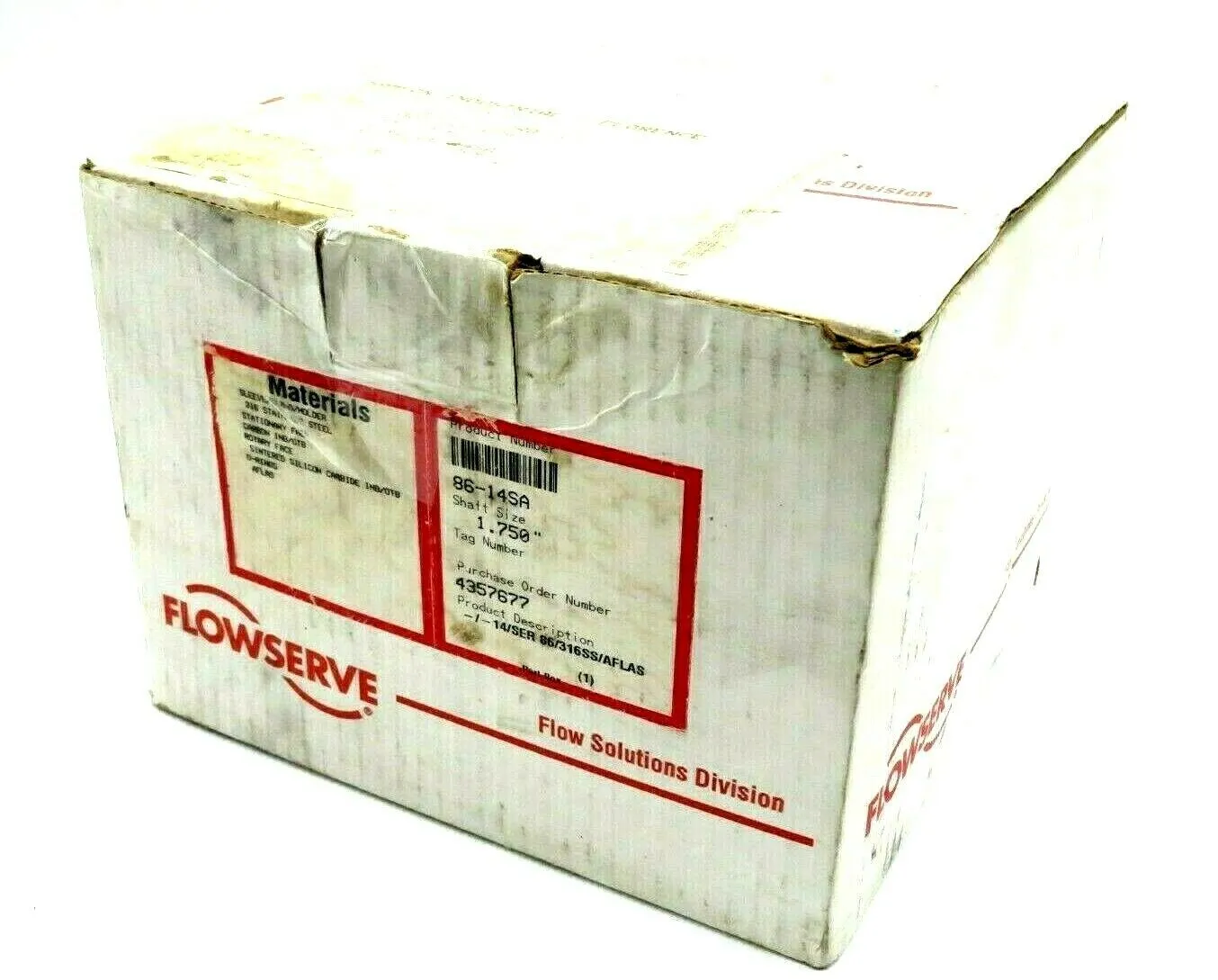 NEW FLOWSERVE 86-14SA DOUBLE TANDEM FLUID SEAL SERIES 86 316 SS 8614SA