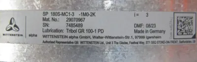 NEW WITTENSTEIN SP180S-MC1-3-1M0-2K GEAR REDUCER 3:1 29070967 SP180SMC131M02K
