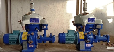 (2) Alfa-Laval MAB 103B-24-60 oil purifiers, SS.