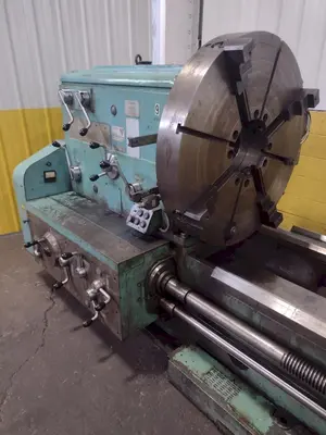 42" X 120" RYAZAN MODEL #1N65 HEAVY DUTY ENGINE LATHE 4.5" HOLE
