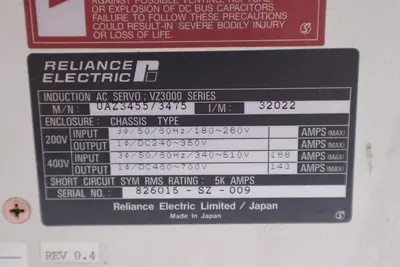 Reliance Electric UAZ3455/3475 Power Unit 32022 Chassis Type New Open Box #600-A