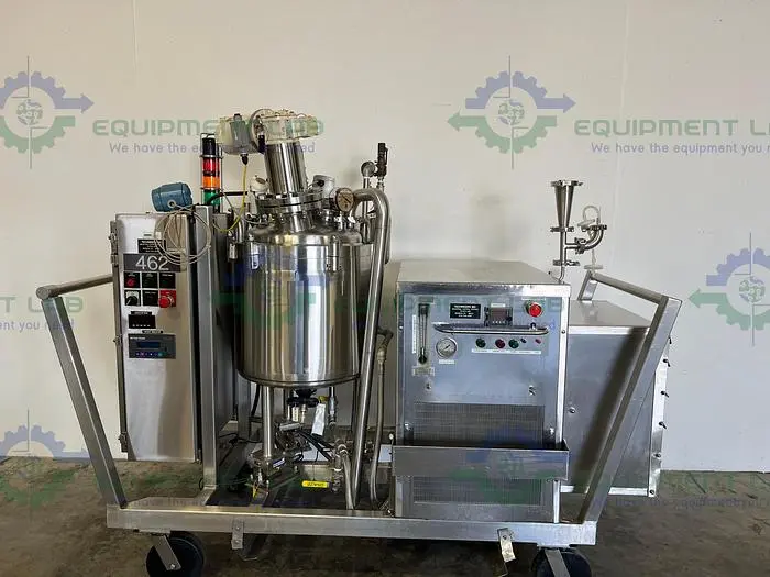 Used MUELLER 60 LITER STAINLESS STEEL  JACKETED MIXING TANK W/ CHILLER, CONTROLLER Jacketed Tanks | Equipment Lab #486224