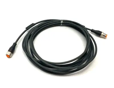 USED LUMBERG AUTOMATION DBL-ENDED CONNECTION CORDSET M12 4-PIN M TO F