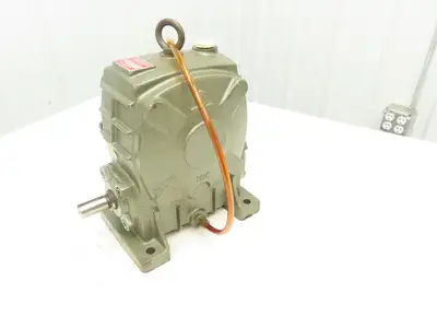 Makishinko Type B Size 100 Worm Gearbox 10:1 Reducer LH Output Solid Shaft
