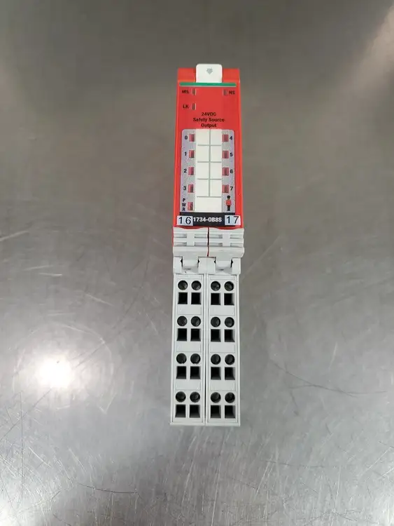 Used Allen-Bradley 1734-OB8S/B Safety Source Output Module w/1734-MB Base PLC Input & Output | Palmetto Automation #1148801
